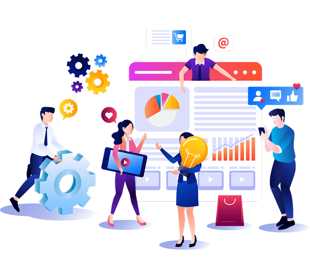 GalaxyDev team collaboration illustration